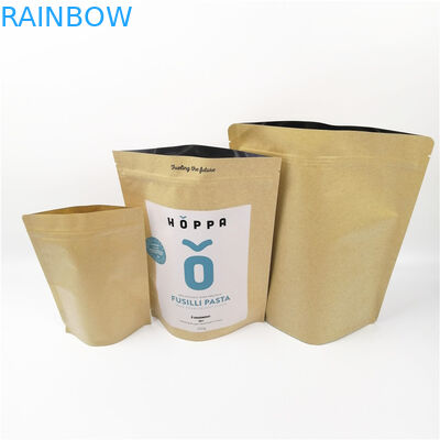 100g 250g Kawa w proszku CYMK VMPET Kraft Paper Bag Zipper