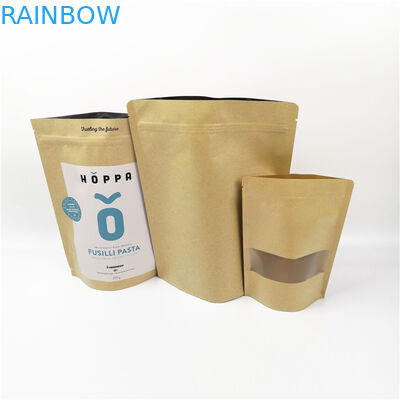 100g 250g Kraft Paper 100 Mircon CYMK Stand Up Zipper Bag