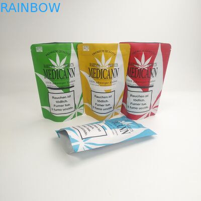 Niestandardowe torby plastikowe opakowania do żywności odporne na zapachy chwasty CBD torby Cannabies Opakowanie z zamkiem błyskawicznym