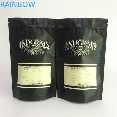 Matowa folia aluminiowa Stand up Pouch Opakowania Torby do pakowania kawy Worki mylarowe