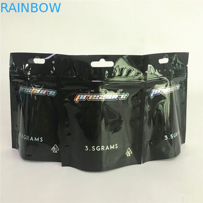 Zabezpieczone przed dziećmi torby mylarowe z matowej folii aluminiowej Cannabiss