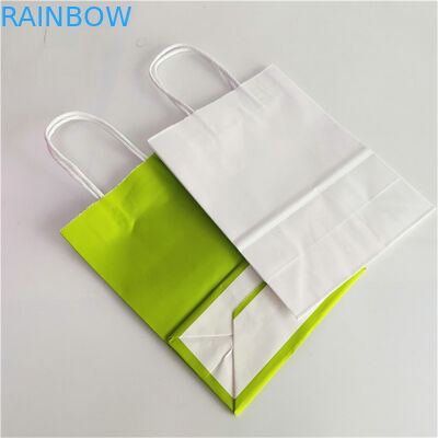 Kraft Paper CMYK 350gsm kartonowe torby na zakupy spożywcze z uchwytem