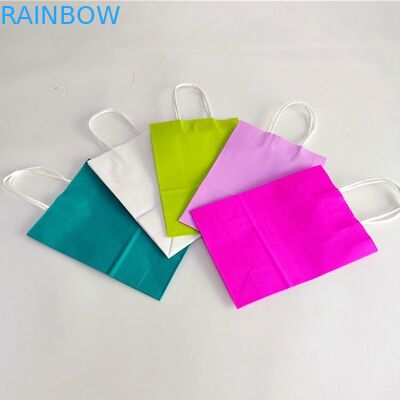 Kraft Paper CMYK 350gsm kartonowe torby na zakupy spożywcze z uchwytem