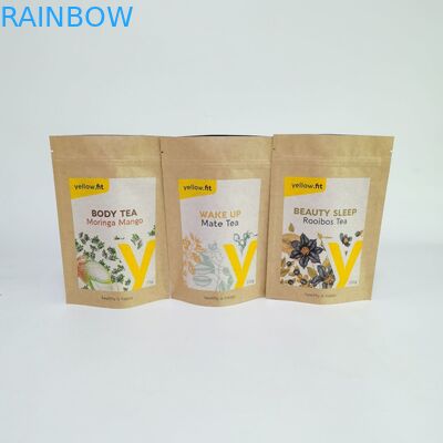 Stand Up Coffee Packaging Bags Torby papierowe Kraft z zamkiem błyskawicznym