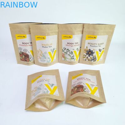 Stand Up Coffee Packaging Bags Torby papierowe Kraft z zamkiem błyskawicznym