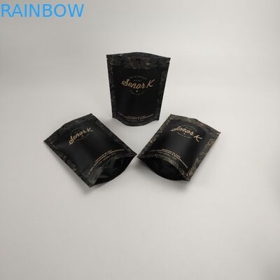Stand Up Black Kraft Paper Kraft Paper Sealable Bag Zip Lock Biodegradowalna papierowa torba na kawę Kraft