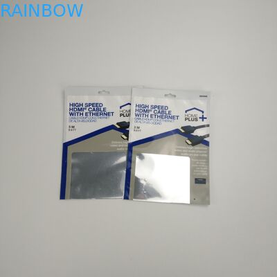 Dostosowane trzy boczne, szczelne torby do pakowania kabli USB Plastikowe woreczki Opakowanie Bezprzewodowe słuchawki z zamkiem błyskawicznym