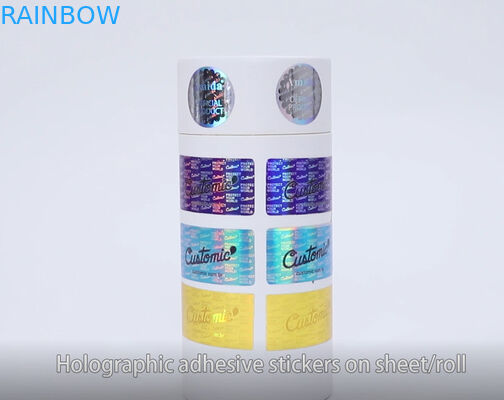 Holograficzne 60mic Dekoracyjne naklejki samoprzylepne Etykiety UV CYMK