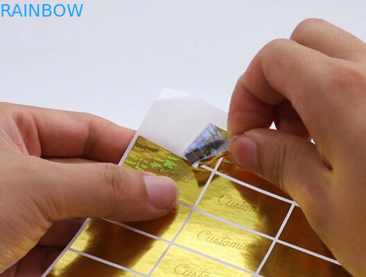 Holograficzne 60mic Dekoracyjne naklejki samoprzylepne Etykiety UV CYMK