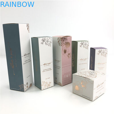 Białe kartonowe pudełko kosmetyczne do tłoczenia na gorąco opakowanie kremu do twarzy