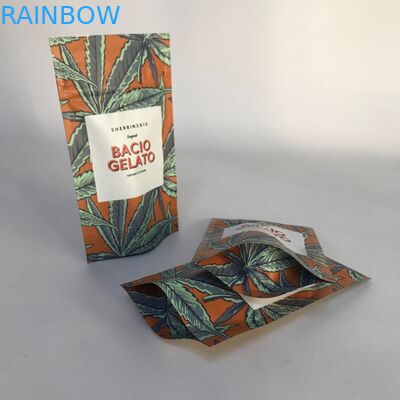 Niestandardowa akceptowana matowa folia aluminiowa Stand up Cannabsis Packaging Bags