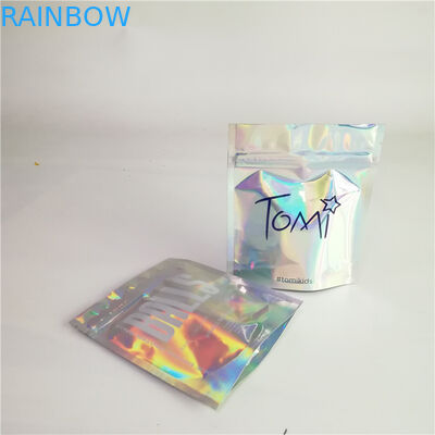 Niestandardowe zaakceptowane torby do pakowania kosmetyków holograficznych z zamkiem błyskawicznym