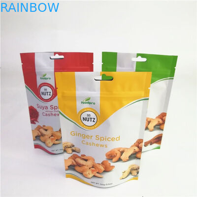 Matowa folia aluminiowa Niestandardowe woreczki stojące z zamkiem błyskawicznym