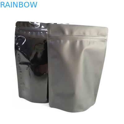 Matowa lub błyszcząca folia aluminiowa Niestandardowe akceptowane woreczki stojące z zamkiem błyskawicznym