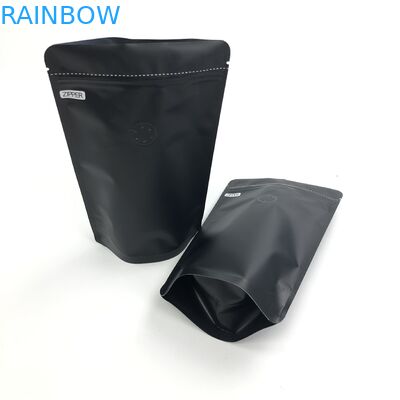 OEM Niestandardowe czarne logo 250G Rozmiar Ponownie zamykana folia aluminiowa Wstań z zaworami odgazowującymi do etui do pakowania ziaren kawy