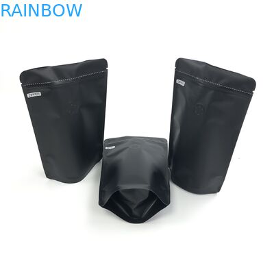 OEM Niestandardowe czarne logo 250G Rozmiar Ponownie zamykana folia aluminiowa Wstań z zaworami odgazowującymi do etui do pakowania ziaren kawy