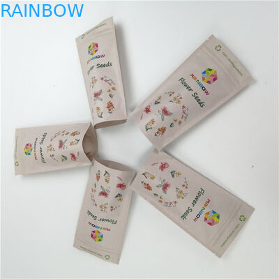 Dostosowane w 100% biodegradowalne torby papierowe typu Kraft z zamykanym zamkiem błyskawicznym do gumy do żucia