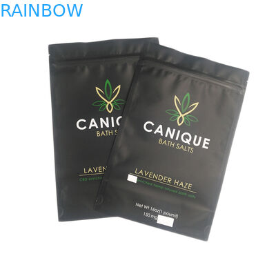 Torby odporne na zapachy torby na zamek błyskawiczny klasy spożywczej suche nasiona kwiatów metaliczne błyszczące srebrne logo niestandardowe 16OZ sól do kąpieli torba mylarowa