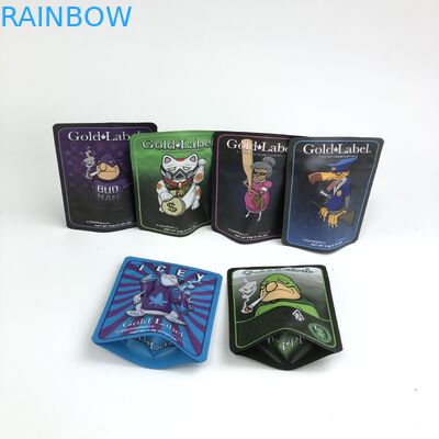 100 mikronów VMPET Zapachowa torebka na ciastka 3,5g 7g 14g Cannabies Mylar