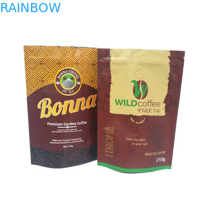 250g 500g 1kg Matowe wykończenie Folia podszewka Stand Up Zipper Torba do pakowania kawy
