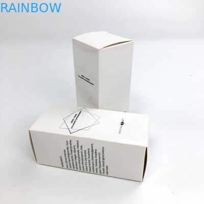 Hurtowa niestandardowa folia matowa do tłoczenia na gorąco z 350g białej tektury do pakowania próbek kosmetycznych w pudełku papierowym do rzęs