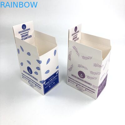 Niestandardowa folia matowa UV tłoczona o grubości 400g 350g Biała tektura na 30 ml butelek 60 ml Opakowanie kartonowe