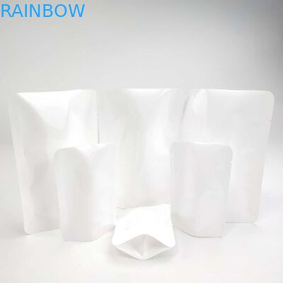 Niestandardowe uszczelnienie termiczne z możliwością ponownego uszczelnienia bez zamka błyskawicznego Doypack woreczek do ponownego uszczelniania woreczek stojący nasiona kwiatów biały PE NY materiał torba do pakowania