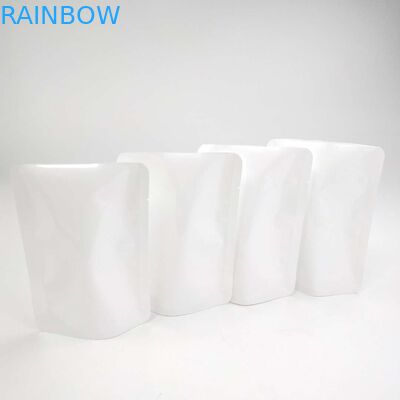 Niestandardowe uszczelnienie termiczne z możliwością ponownego uszczelnienia bez zamka błyskawicznego Doypack woreczek do ponownego uszczelniania woreczek stojący nasiona kwiatów biały PE NY materiał torba do pakowania