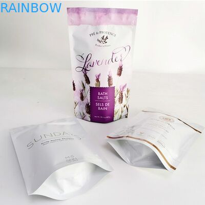 OEM Stand Up Aluminium Doypack Gold Foil Effect Plastikowe torby do pakowania soli do kąpieli i ziół