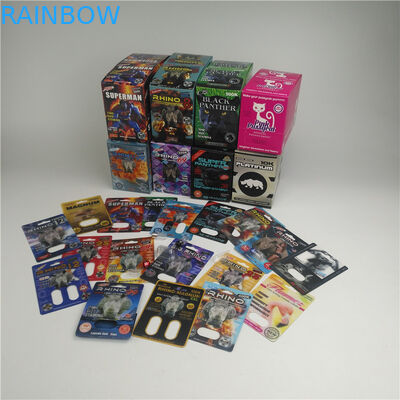 MOPP 350g Grubość Blister Karty 3D Rhino Male Enhancement Pill