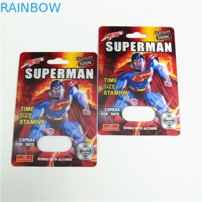 350g Kartonowe opakowanie kartonowe Gravnre Opakowanie blistrowe do pigułki seksualnej