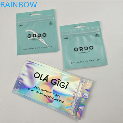 Niskie MOQ przezroczyste przednie torby do pakowania nici dentystycznej plastikowe torby do pakowania z folii aluminiowej