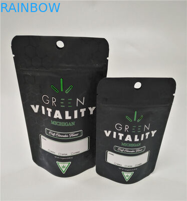 Dostosowana do żywności, laminowana folia z nadrukiem, wielokrotnego zamykania, mylar ziplock doypack CBD cukierki stojące