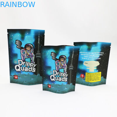 Foliowy zamek błyskawiczny odporny na zapachy CMYK Mylar worek do pakowania chwastów