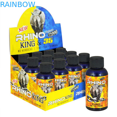Kapsułka wzmacniająca dla mężczyzn CMYK Rhino butelka papierowa ze stojakiem