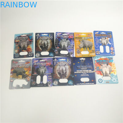 Super Panther FDA Sex Pill 3D Rhino Blister Card For Capsules