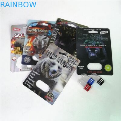 Rhino 99 500K Enhancement Pills Opakowania Karty Druk na jedwabiu