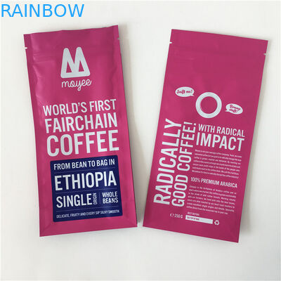 Zapinane na suwak opakowanie z ziarnami kawy Zapach z bocznym klinem zgrzewanym