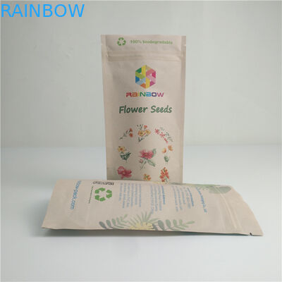 Torby do pakowania żywności Kraft, zgrzewalne, przyjazne dla środowiska Druk cyfrowy Niestandardowe opakowanie z logo