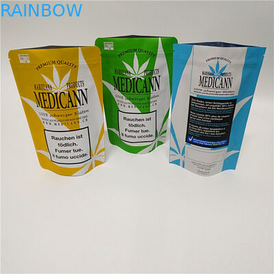 Folia z chwastów CBD Mylar Plastikowa torebka stojąca Hermetyczna, odporna na zapach