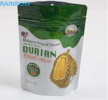 Zamykane, stojące etui na żywność 120 Mic z zamkiem błyskawicznym