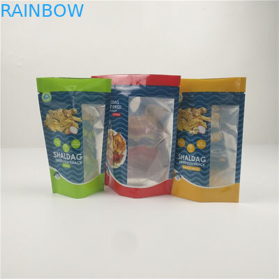 Błyszczące suszone ryby Plastikowy zamek błyskawiczny Opakowanie z folii aluminiowej z przezroczystym okienkiem