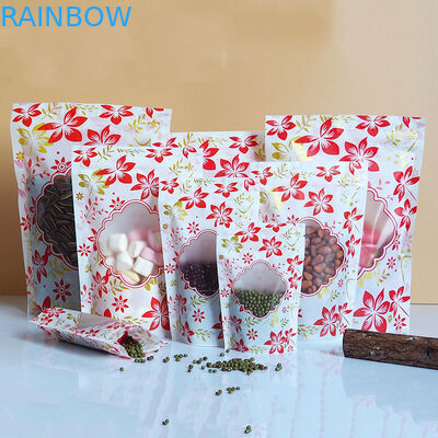 Błyszczący zamek błyskawiczny do pakowania w plastikowe etui Niestandardowe logo z okienkiem