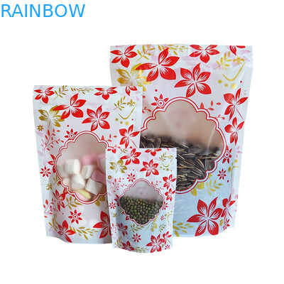 Błyszczący zamek błyskawiczny do pakowania w plastikowe etui Niestandardowe logo z okienkiem