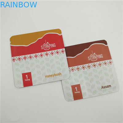 Foliowe plastikowe torebki do recyklingu herbaty Czarne zielone logo na zamówienie