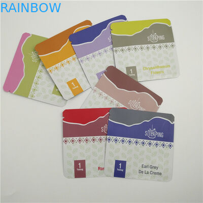 Foliowe plastikowe torebki do recyklingu herbaty Czarne zielone logo na zamówienie