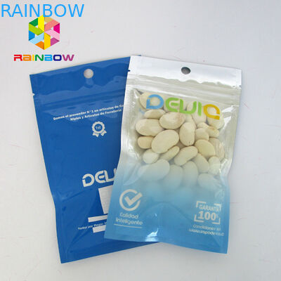 Przezroczysty plastikowy trójstronny zgrzewany worek z folii aluminiowej z nadrukiem 120Mic