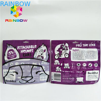 Trzy boczne zamknięte, małe niestandardowe opakowanie z nadrukiem z przezroczystym oknem przednim