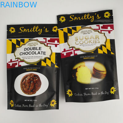 Ekologiczne, matowe torby z folii aluminiowej z zamkiem błyskawicznym na orzechy