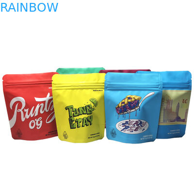 3,5g 7g 14g 1 uncja 1lb Premium Flower Etui Niestandardowe drukowane foliowe laminowane opakowanie foliowe Mylar Odporna na zapach torba z zamkiem błyskawicznym